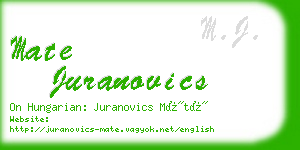 mate juranovics business card